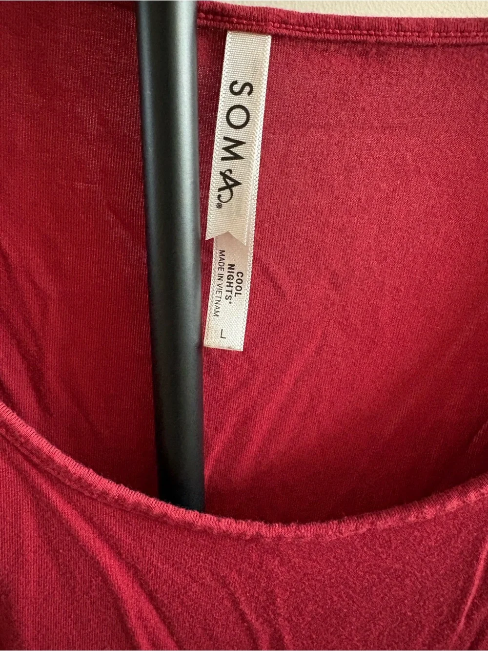 Red Holiday Large Soma Cool Nights Pajama Set - Picture 5 of 5